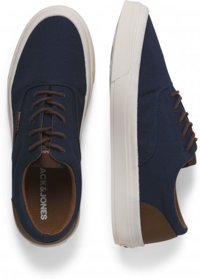 Jack & Jones Lington Canvas Sneakers Navy Blazer - Ανδρικά Παπούτσια 40-52 - Ανδρικά Παπούτσια & Sneakers 40-52