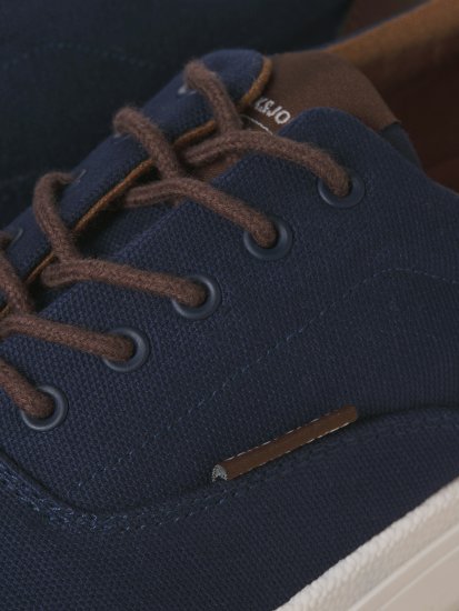 Jack & Jones Lington Canvas Sneakers Navy Blazer - Ανδρικά Παπούτσια 40-52 - Ανδρικά Παπούτσια & Sneakers 40-52