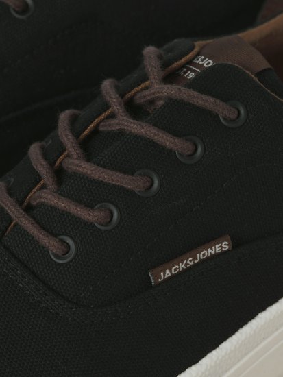 Jack & Jones Lington Canvas Sneakers Black - Ανδρικά Παπούτσια 40-52 - 