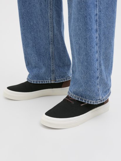 Jack & Jones Lington Canvas Sneakers Black - Ανδρικά Παπούτσια 40-52 - 