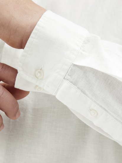 Jack & Jones Breeze Poplin Long Sleeve Shirt White - Πουκάμισα - Aνδρικά πουκαμισα μεγαλα μεγάλα μεγέθη