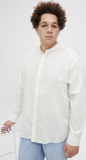 Jack & Jones Breeze Poplin Long Sleeve Shirt White - Πουκάμισα - Aνδρικά πουκαμισα μεγαλα μεγάλα μεγέθη