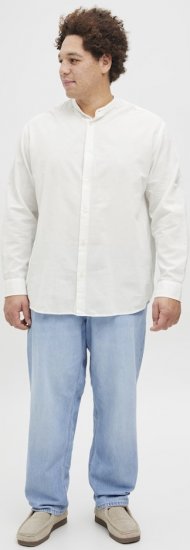 Jack & Jones Breeze Poplin Long Sleeve Shirt White - Πουκάμισα - Aνδρικά πουκαμισα μεγαλα μεγάλα μεγέθη