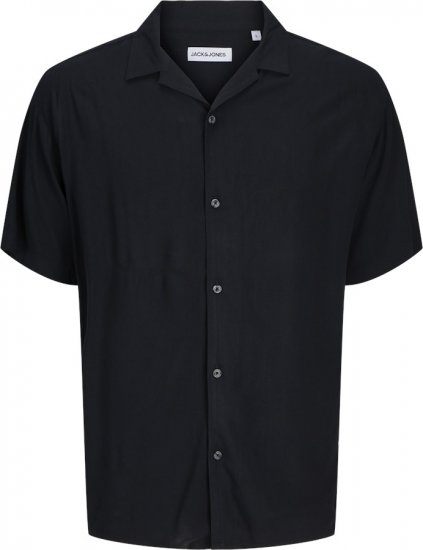 Jack & Jones Jeff Resort Shirt Black - Πουκάμισα - Aνδρικά πουκαμισα μεγαλα μεγάλα μεγέθη