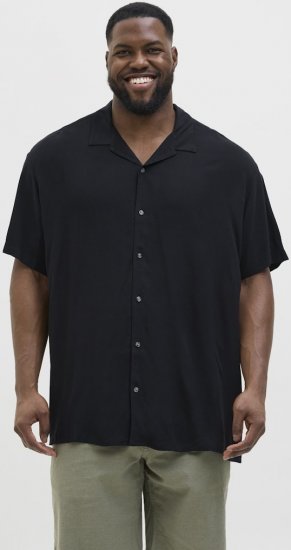 Jack & Jones Jeff Resort Shirt Black - Πουκάμισα - Aνδρικά πουκαμισα μεγαλα μεγάλα μεγέθη