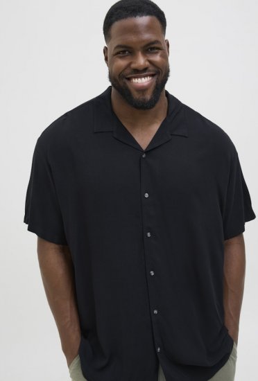 Jack & Jones Jeff Resort Shirt Black - Πουκάμισα - Aνδρικά πουκαμισα μεγαλα μεγάλα μεγέθη