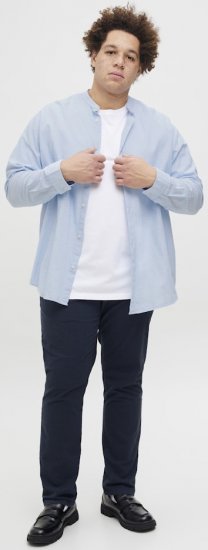 Jack & Jones Breeze Poplin Long Sleeve Shirt Chambray Blue - Πουκάμισα - Aνδρικά πουκαμισα μεγαλα μεγάλα μεγέθη