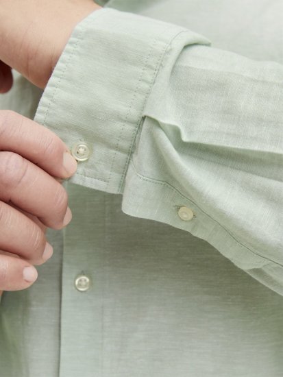 Jack & Jones Breeze Poplin Long Sleeve Shirt Iceberg Green - Πουκάμισα - Aνδρικά πουκαμισα μεγαλα μεγάλα μεγέθη