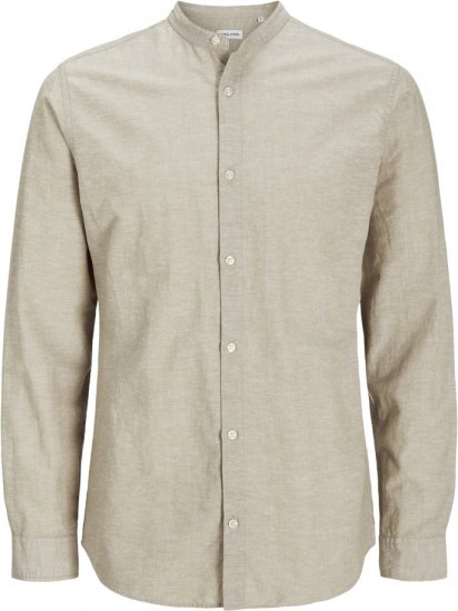 Jack & Jones Breeze Poplin Long Sleeve Shirt Beige - Πουκάμισα - Aνδρικά πουκαμισα μεγαλα μεγάλα μεγέθη
