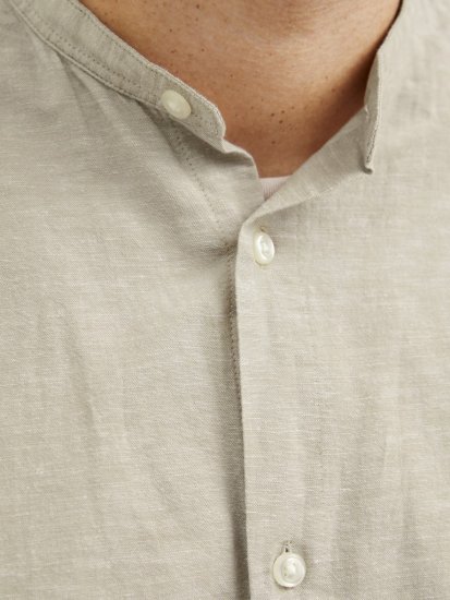 Jack & Jones Breeze Poplin Long Sleeve Shirt Beige - Πουκάμισα - Aνδρικά πουκαμισα μεγαλα μεγάλα μεγέθη