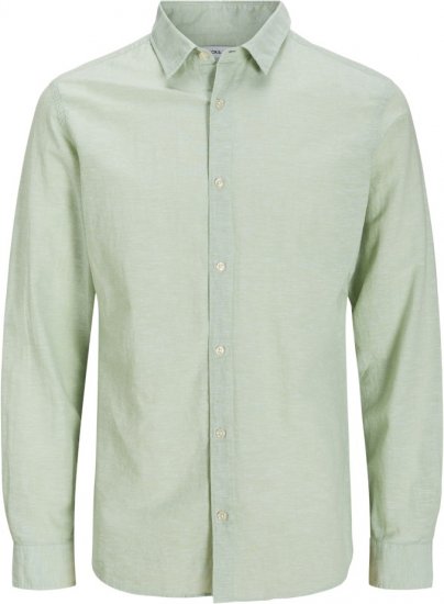 Jack & Jones Breeze Linen Blend Long Sleeve Shirt Iceberg Green - Πουκάμισα - Aνδρικά πουκαμισα μεγαλα μεγάλα μεγέθη