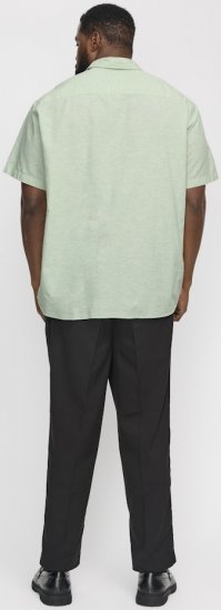 Jack & Jones Breeze Linen Blend Short Sleeve Shirt Iceberg Green - Πουκάμισα - Aνδρικά πουκαμισα μεγαλα μεγάλα μεγέθη