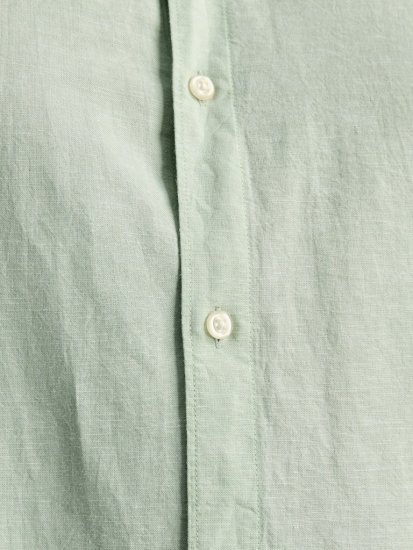 Jack & Jones Breeze Linen Blend Short Sleeve Shirt Iceberg Green - Πουκάμισα - Aνδρικά πουκαμισα μεγαλα μεγάλα μεγέθη