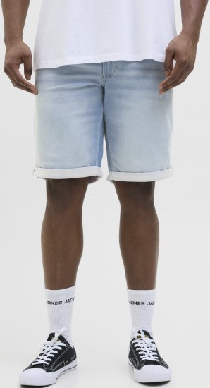 Jack & Jones Rick Icon I.K. Shorts Blue Denim - Σορτς - Aνδρικεσ βερμουδεσ μεγαλα μεγάλα μεγέθη
