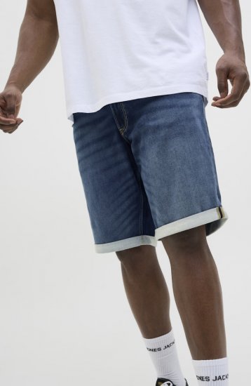 Jack & Jones Rick Con I.K. SHORTS GE 132 SN Blue Denim - Σορτς - Aνδρικεσ βερμουδεσ μεγαλα μεγάλα μεγέθη