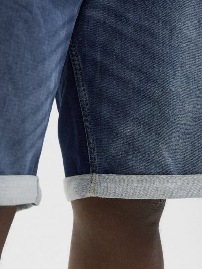 Jack & Jones Rick Con I.K. SHORTS GE 132 SN Blue Denim - Σορτς - Aνδρικεσ βερμουδεσ μεγαλα μεγάλα μεγέθη