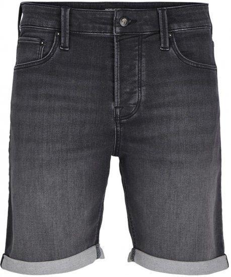 Jack & Jones Rick Con I.K. SHORTS Black Denim - Σορτς - Aνδρικεσ βερμουδεσ μεγαλα μεγάλα μεγέθη