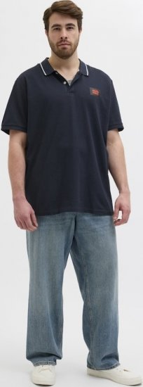 Jack & Jones Hudson Short Sleeve Polo Dark Navy - Πόλο μπλουζάκια - Aνδρικά μπλουζακια πολο μεγάλα μεγέθη