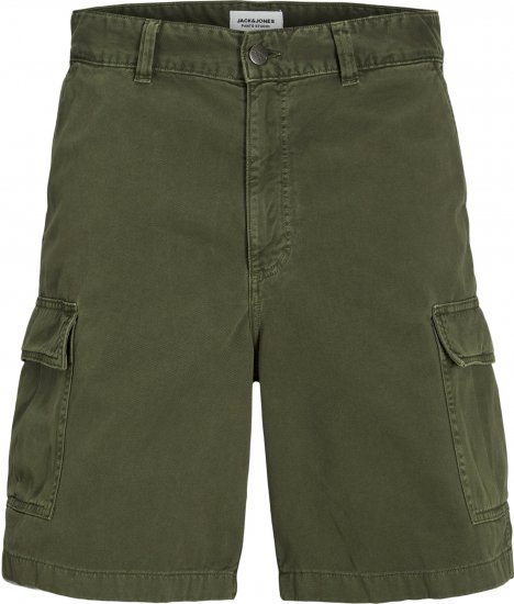 Jack & Jones Karl Avery Cargo Shorts Green - Σορτς - Aνδρικεσ βερμουδεσ μεγαλα μεγάλα μεγέθη