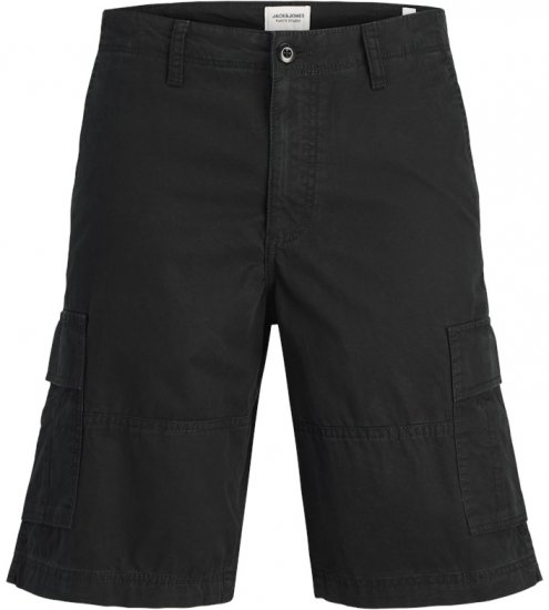 Jack & Jones Cole Mateo Cargo Shorts Black - Σορτς - Aνδρικεσ βερμουδεσ μεγαλα μεγάλα μεγέθη