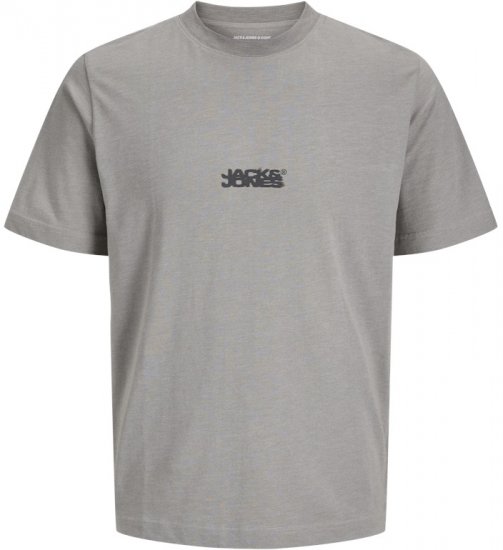 Jack & Jones Sago Branded Crew Neck T-Shirt Grey - Μακό μπλουζάκια - Aνδρικά μπλουζεσ μεγάλα μεγέθη