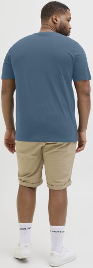 Jack & Jones Hawaii Shape Crew Neck T-Shirt Blue - Μακό μπλουζάκια - Aνδρικά μπλουζεσ μεγάλα μεγέθη