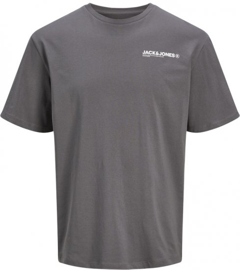 Jack & Jones Hawaii Crew Neck T-Shirt Grey - Μακό μπλουζάκια - Aνδρικά μπλουζεσ μεγάλα μεγέθη