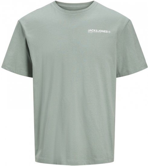 Jack & Jones Hawaii Crew Neck T-Shirt Iceberg Green - Μακό μπλουζάκια - Aνδρικά μπλουζεσ μεγάλα μεγέθη