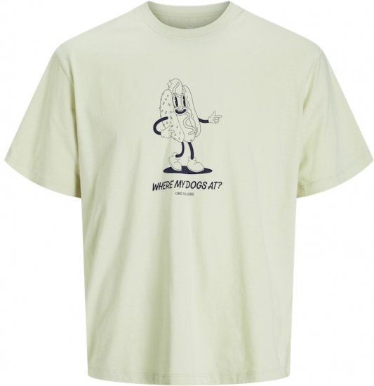 Jack & Jones Unexpect Crew Neck T-Shirt Green - Μακό μπλουζάκια - Aνδρικά μπλουζεσ μεγάλα μεγέθη