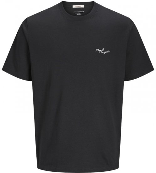 Jack & Jones Almeria Back Print T-Shirt Black - Μακό μπλουζάκια - Aνδρικά μπλουζεσ μεγάλα μεγέθη