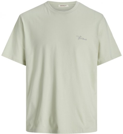 Jack & Jones Almeria Back Print T-Shirt Light Green - Μακό μπλουζάκια - Aνδρικά μπλουζεσ μεγάλα μεγέθη