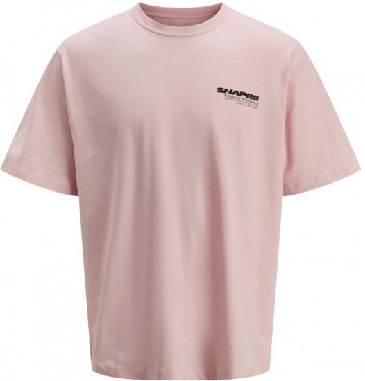 Jack & Jones Fold Crew Neck T-Shirt Tickled Pink - Μακό μπλουζάκια - Aνδρικά μπλουζεσ μεγάλα μεγέθη