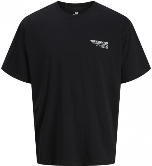 Jack & Jones Marina Crew Neck T-Shirt Black - Μακό μπλουζάκια - Aνδρικά μπλουζεσ μεγάλα μεγέθη