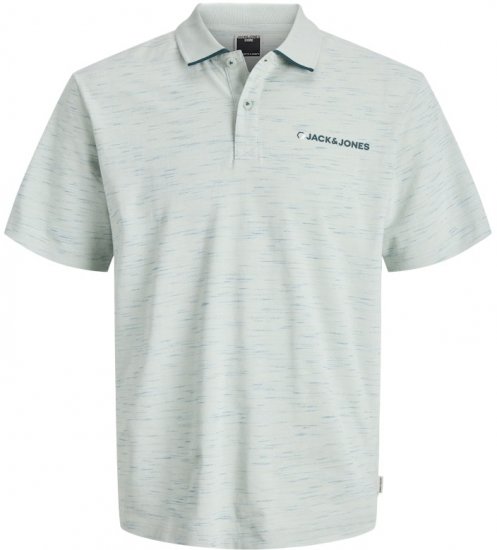 Jack & Jones Logan Polo Shirt Aqua Grey - Πόλο μπλουζάκια - Aνδρικά μπλουζακια πολο μεγάλα μεγέθη