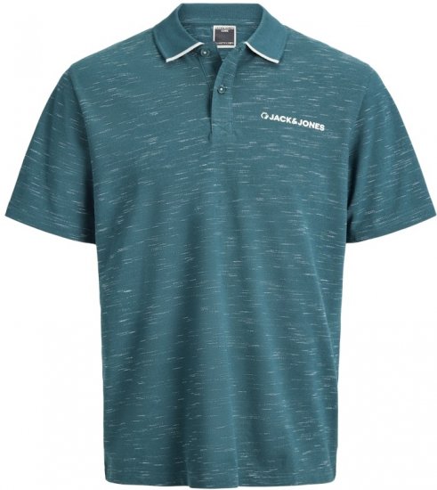 Jack & Jones Logan Polo Shirt Deep Teal - Πόλο μπλουζάκια - Aνδρικά μπλουζακια πολο μεγάλα μεγέθη