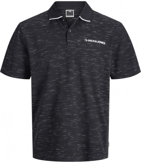 Jack & Jones Logan Polo Shirt Black - Πόλο μπλουζάκια - Aνδρικά μπλουζακια πολο μεγάλα μεγέθη