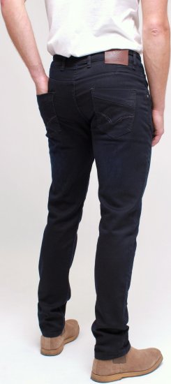 Kam Jeans Jacob Knitted Denim Reg Fit Jeans Blue-Black - Τζιν και παντελόνια - Aνδρικα τζιν παντελόνια μεγάλα μεγέθη