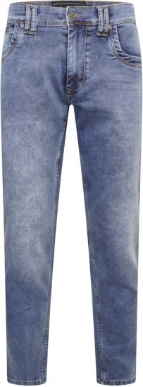 Kam Jeans Jacob Knitted Denim Reg Fit Jeans Light Wash Blue - Τζιν και παντελόνια - Aνδρικα τζιν παντελόνια μεγάλα μεγέθη