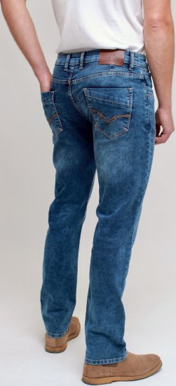 Kam Jeans Jacob Knitted Denim Reg Fit Jeans Light Wash Blue - Τζιν και παντελόνια - Aνδρικα τζιν παντελόνια μεγάλα μεγέθη