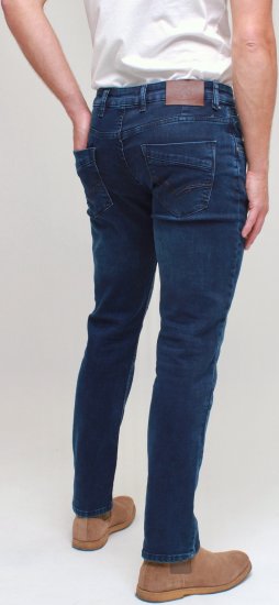 Kam Jeans Jacob Knitted Denim Reg Fit Jeans Mid Wash Blue - Τζιν και παντελόνια - Aνδρικα τζιν παντελόνια μεγάλα μεγέθη