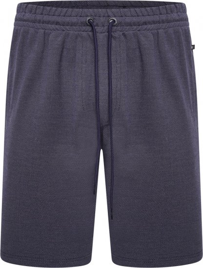 Kam Jeans 3317 Textured Interlock Shorts Indigo - Αθλητικές φόρμες/σορτσάκια - Αθλητικές Φόρμες ανδρικεσ μεγάλα μεγέθη