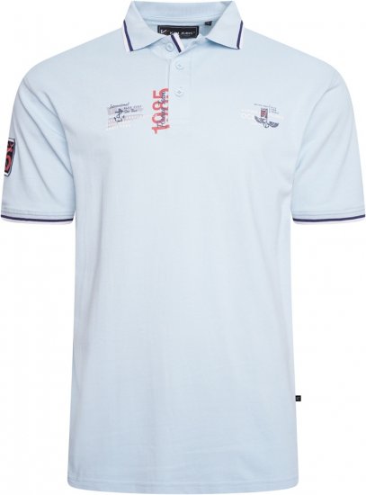 Kam Jeans 5512 1985 Racing Team Polo Blue - Πόλο μπλουζάκια - Aνδρικά μπλουζακια πολο μεγάλα μεγέθη