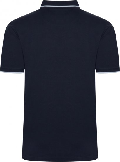 Kam Jeans 5518 Smart Mini Geo-Print Polo Navy - Πόλο μπλουζάκια - Aνδρικά μπλουζακια πολο μεγάλα μεγέθη