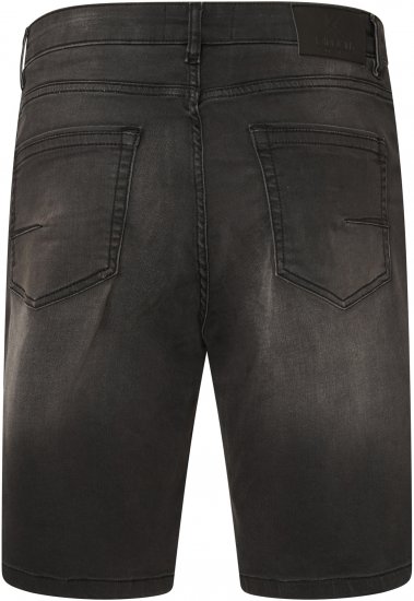 Kam Jeans NUNEZ2 Knitted Denim Stretch Shorts Charcoal - Σορτς - Aνδρικεσ βερμουδεσ μεγαλα μεγάλα μεγέθη