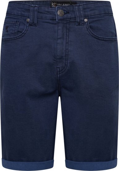 Kam Jeans Onana Embossed Wash Denim Shorts Smokey Blue - Σορτς - Aνδρικεσ βερμουδεσ μεγαλα μεγάλα μεγέθη