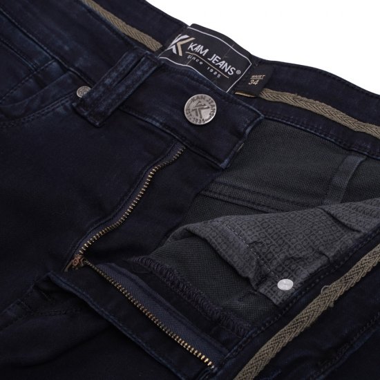 Kam Jeans Pepe Knitted Denim Shorts Blue-Black - Σορτς - Aνδρικεσ βερμουδεσ μεγαλα μεγάλα μεγέθη