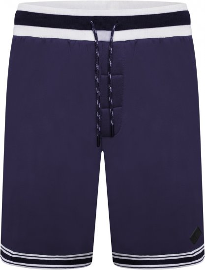 Kam Jeans TS005 Retro Tracky Set (Shorts/Sleeveless Hoodie) Navy - Σετ φόρμεσ - Σετ Ανδρικές Φόρμες μεγάλα μεγέθη 