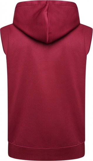 Kam Jeans TS006 Retro Pannelled Tracky Set (Shorts/Sleeveless Hoodie) Red - Όλα τα ρούχα - Pούχα aνδρικά μεγάλα μεγέθη 2XL-14XL