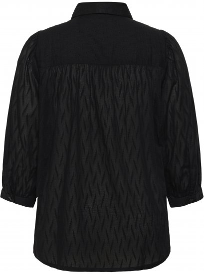 Kaffe Curve Gabby Πουκάμισο με κοντύτερα μανίκια Μαύρο - Πουκάμισα - 