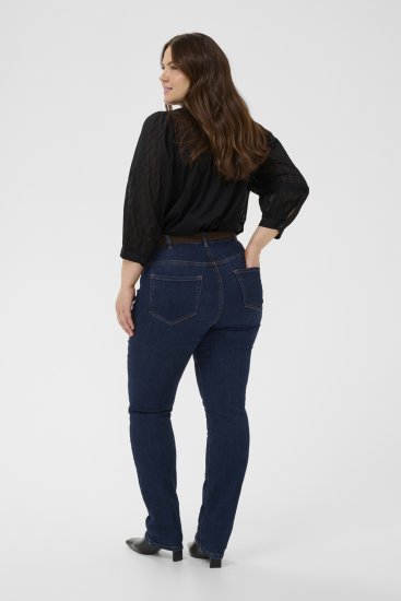 Kaffe Curve Gabby Πουκάμισο με κοντύτερα μανίκια Μαύρο - Πουκάμισα - 